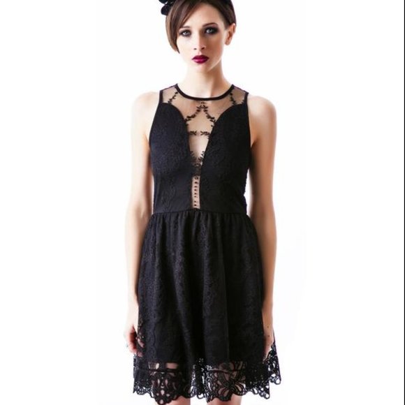 For Love and Lemons Dresses & Skirts - For Love & Lemons "Lulu" mesh inset dress